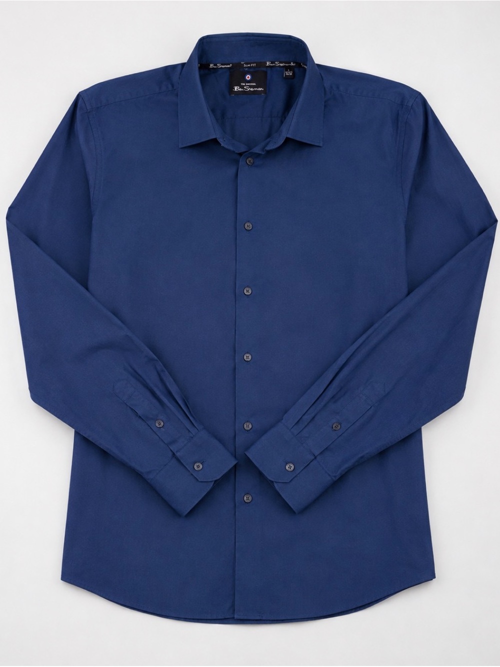 Ben Sherman navy slim fit button-up shirt